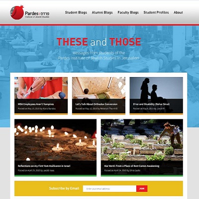 New Look for the Pardes Student Blog – These and Those