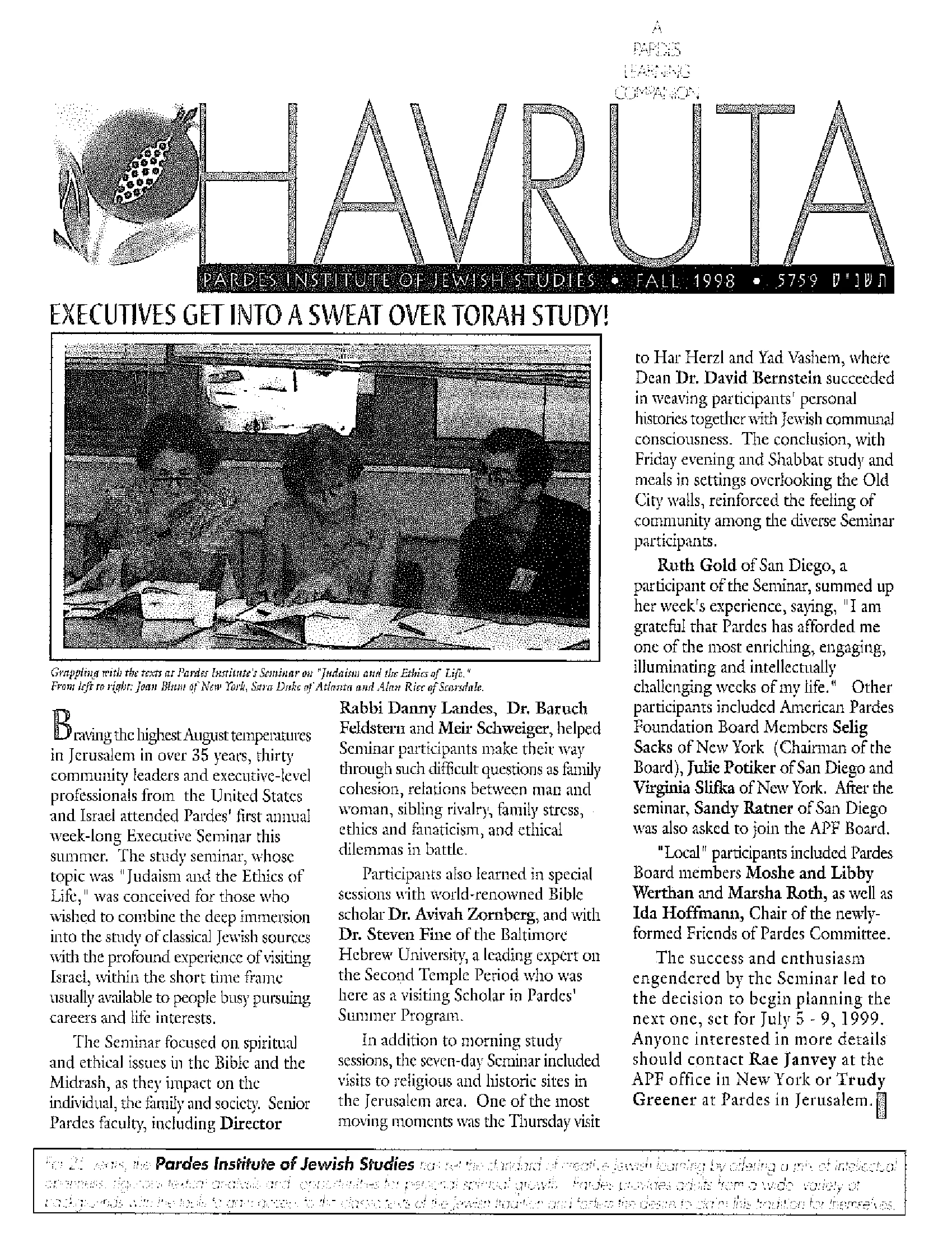 Havruta Fall 1998