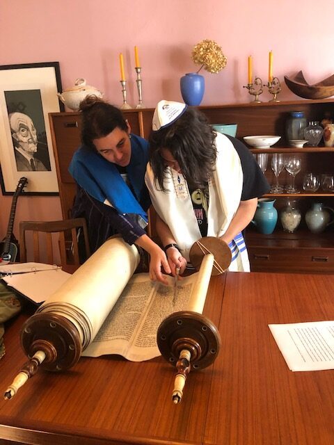 helping student with torah Alicia Jo Rabins rotated