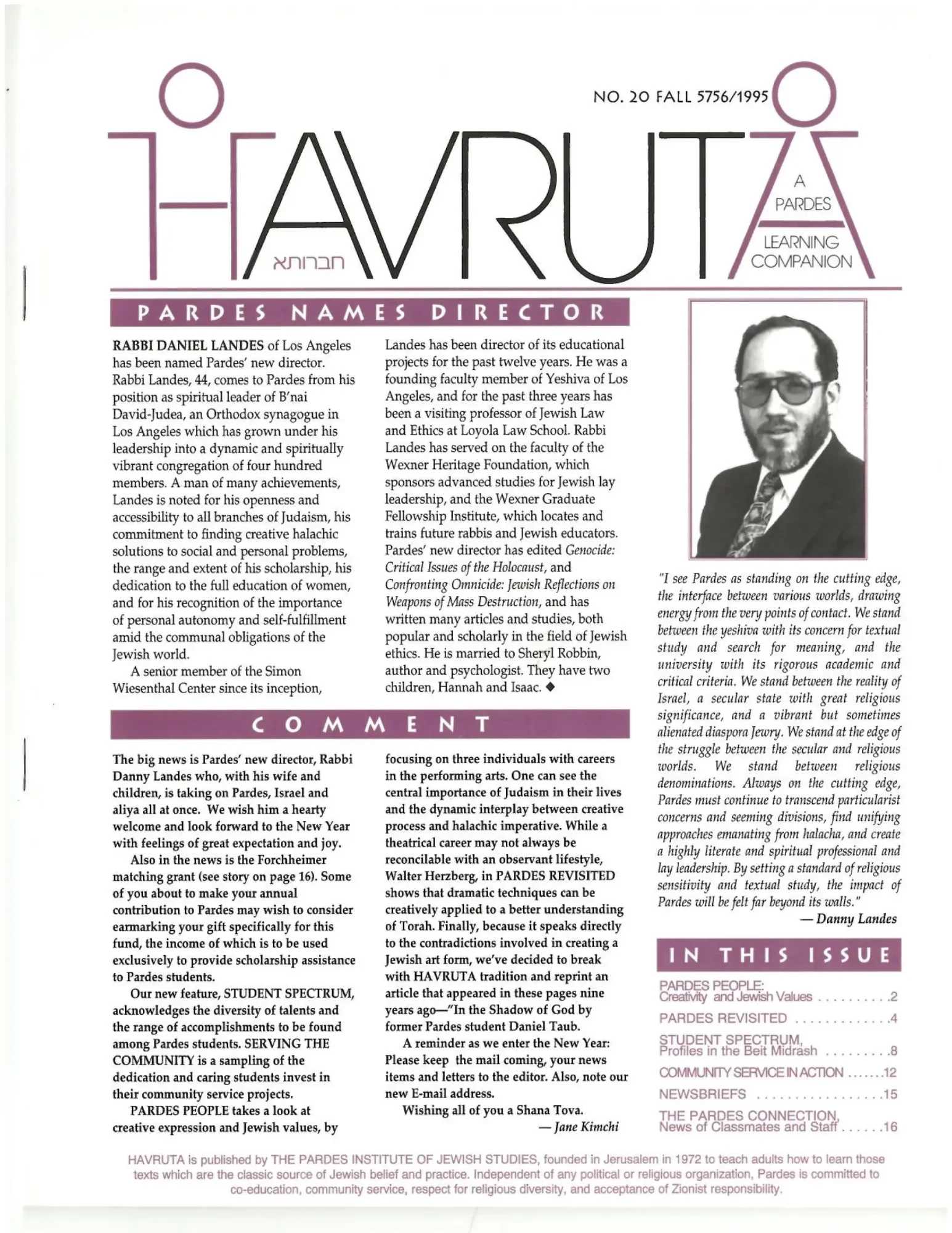Havruta Fall 1995