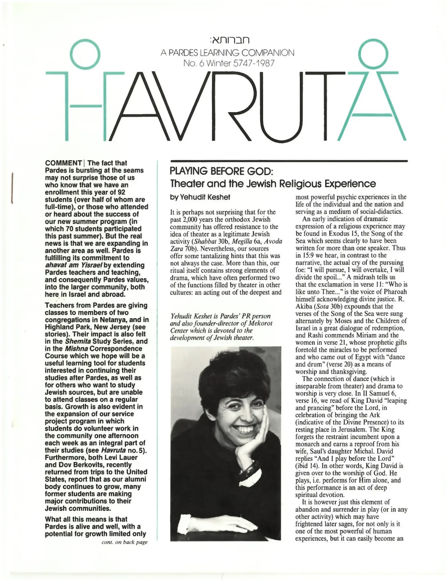 Havruta Winter 1987